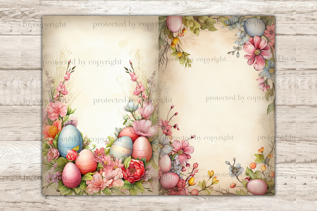 Pastel Easter Ephemera Junk Journal, a Decorative Illustration by GlamArtZhanna (Photo 7 of 9)