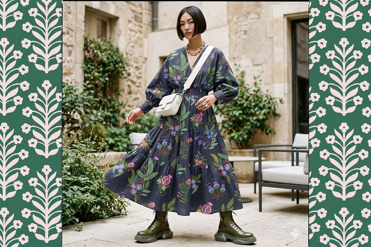 Modern Folk Botanical Patterns, a Pattern Graphic by Sonulkaster (Photo 4 of 13)