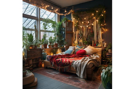 Comfortable Boho winter room tent, a Holiday Photo by Ylivdesign