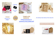 A Template Pregnancy Announcement, a Social Media Template by DigitalStorybyAnna (Thumbnail 2 of 4)