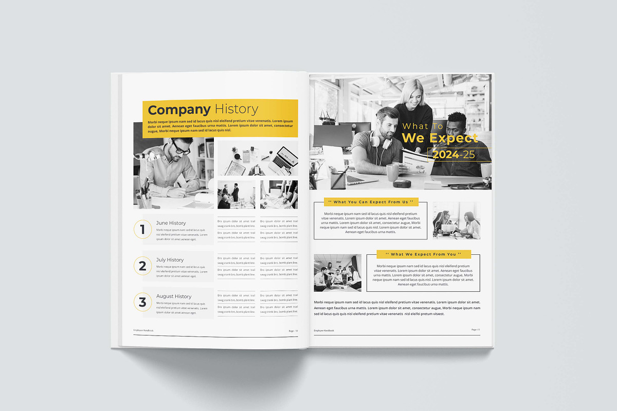 Employee Handbook Bundle | Word, IND, a Brochure Template by obayes (Photo 68 of 75)
