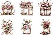 Watercolor Pink Spring Clipart, an Illustration by Designking (Thumbnail 3 of 5)
