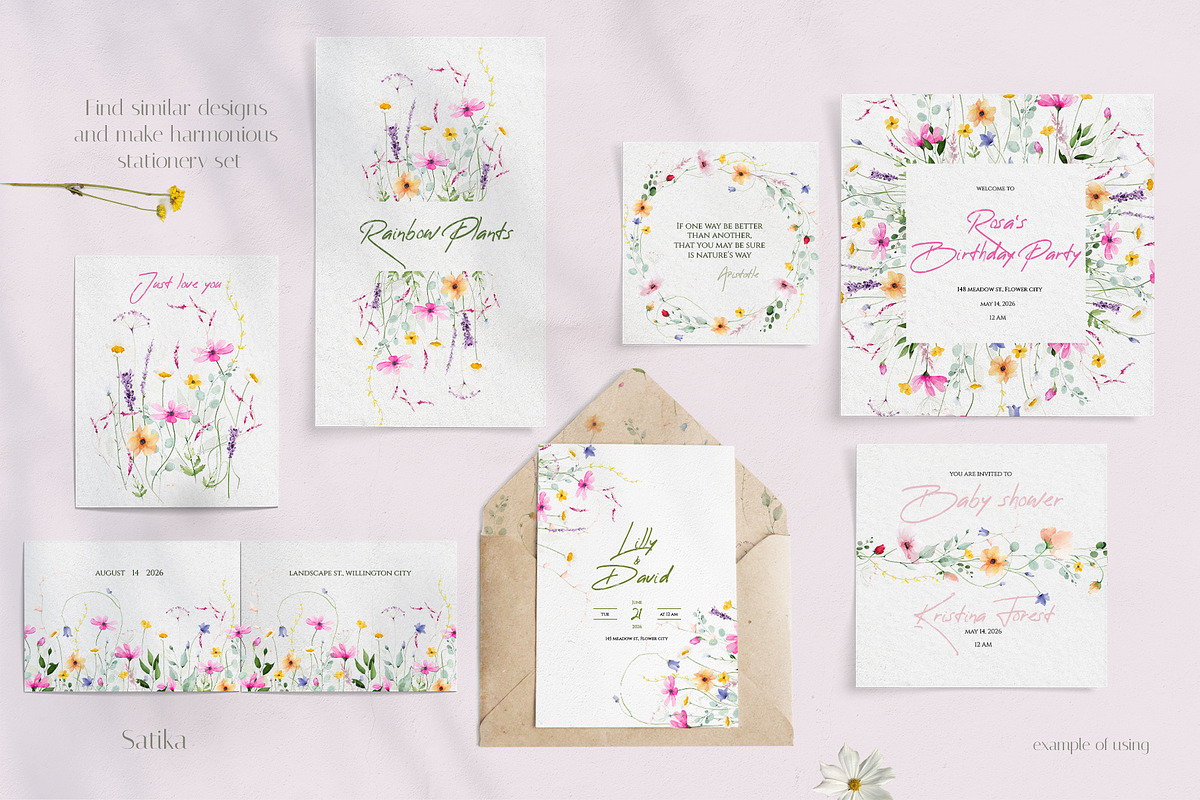 RAINBOW PLANTS bright flower set, a Decorative Illustration by Khrys.art (Photo 2 of 13)