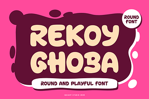 Rekoy Ghoba - Round Font, a Sans Serif Font by Iqsiart Studio