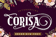 Corisa display font with swashes, a Script Font by BlackCatsMedia (Thumbnail 1 of 6)