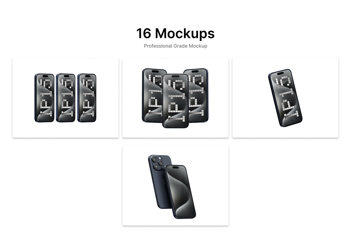 iPhone 15 Pro Mockups 16 PSD, an iPhone Mockup by River Visual (Photo 8 of 8)