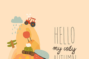 Cartoon Trees, Harvest Pumpkin