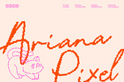 CS Ariana Pixel, a Script Font by Craft Supply Co. (Thumbnail 1 of 8)
