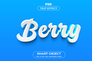 Berry 3D Editable Psd Text Effect