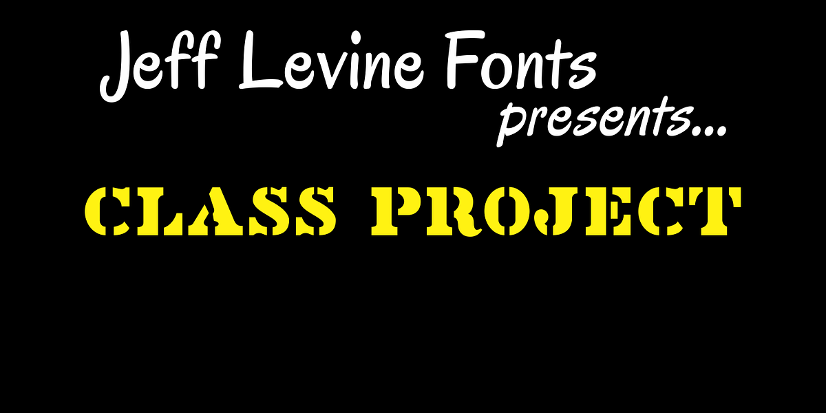 Class Project JNL, a Serif Font by Jeff Levine Fonts