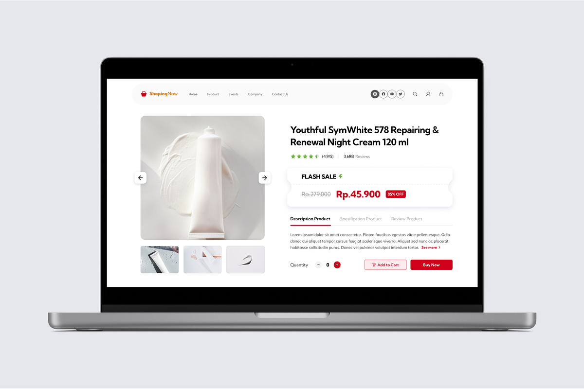 Product Skincare Hero Section, an UI Kit Template by Annora Studio (Photo 4 of 4)