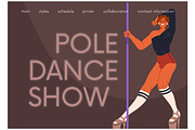 Pole dance classes, web backgrounds, a Background Graphic by Good Studio (Thumbnail 4 of 9)