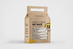 Rice Kraft Paper Packaging Mockup