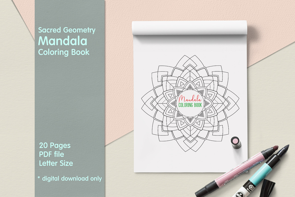 Sacred Geometry Mandala Coloring Boo, a Graphic by MISTstudioDesign (Photo 1 of 8)