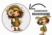 Easter Girl Clipart, an Illustration by Libby Wishes (Thumbnail 2 of 6)