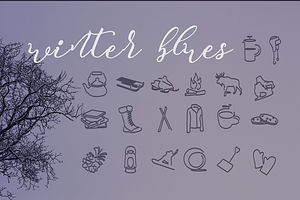 Winter Blues Icon Set