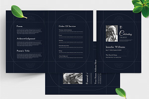 Minimal Funeral Program Layout, a Flyer Template by MightyDesign