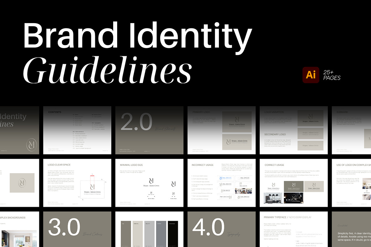 Brand Identity Guidelines Template, a Branding & Logo Template by My design tools (Photo 1 of 7)