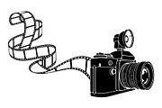 Vintage Camera Film Silhouette, an Object Illustration by yasushie (Thumbnail 31 of 31)