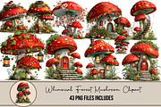 Whimsical Forest Mushroom Clipart, an Illustration by DreamArtGraphic (Thumbnail 1 of 5)