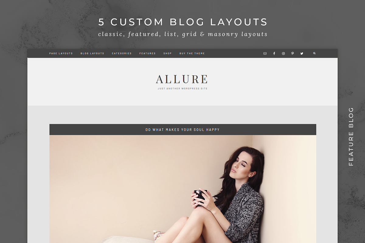 Allure - Feminine Genesis Theme, a WordPress Template by Studio Sirona (Photo 9 of 14)