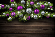 Big violet Christmas & New Year set, a Decorative Illustration by Vjom (Thumbnail 3 of 20)