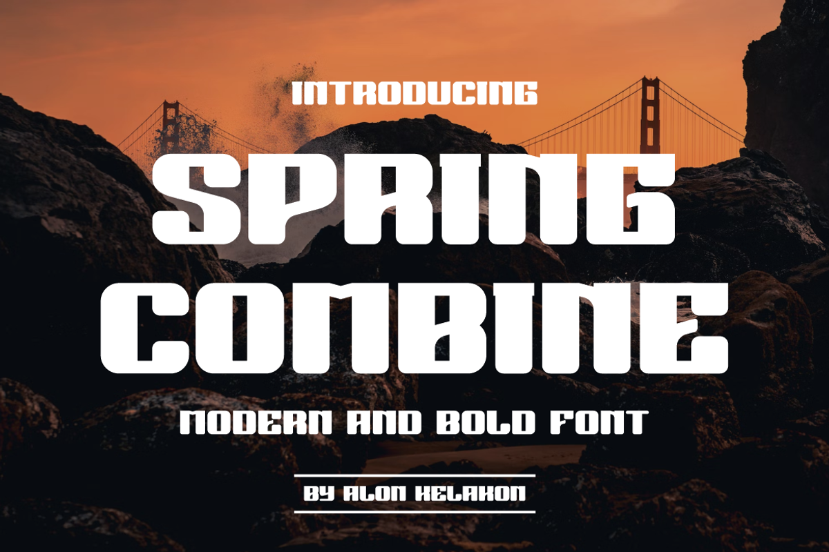 Spring Combine, a Sans Serif Font by alon kelakon (Photo 1 of 6)