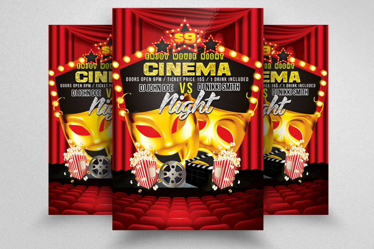 Comedy Show Theater Flyer Templates, a Flyer Template by Psd Templates (Photo 1 of 2)