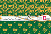 Indian Saree Green Paper Pack, a Pattern Graphic by InkBite Designs (Thumbnail 3 of 3)