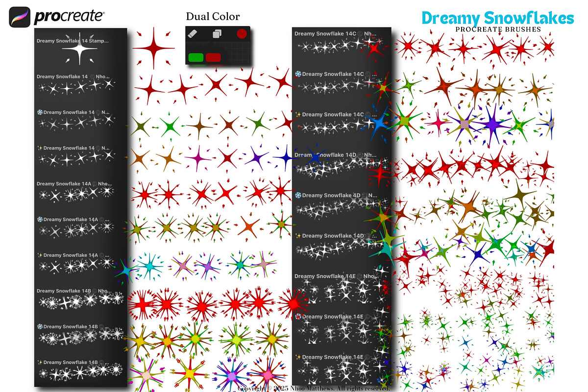 Procreate Dreamy Snowflakes Brushes, a Brush Add-On by Fashion Workshop Bkk (Photo 19 of 21)