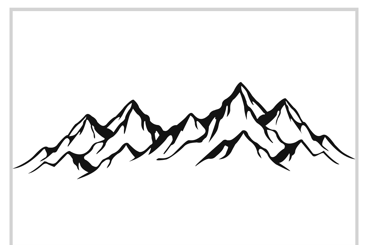 Stylized Mountain Vector Set, a Technology Illustration by CarWrap design (Photo 3 of 4)