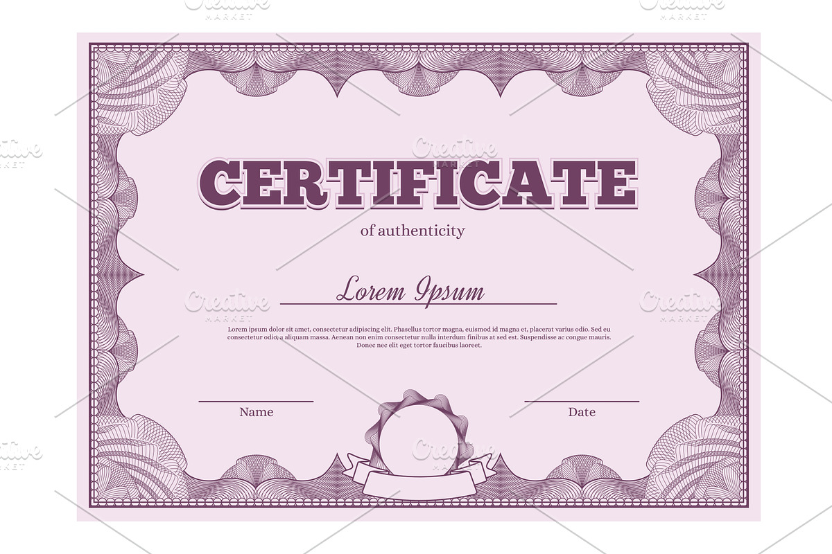 Guilloche certificate. Authenticity, an Illustration by winwin.art