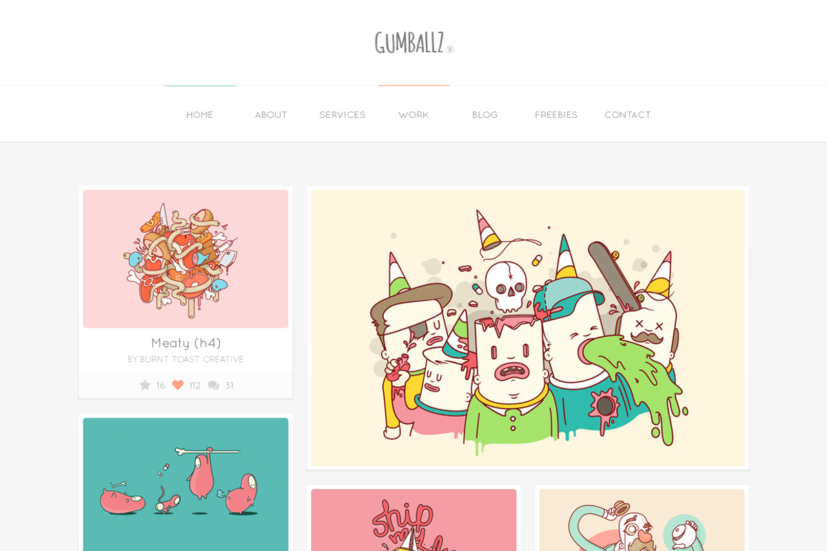 Gumballz Web UI Kit, an UI Kit Template by Aqua Design (Photo 3 of 5)