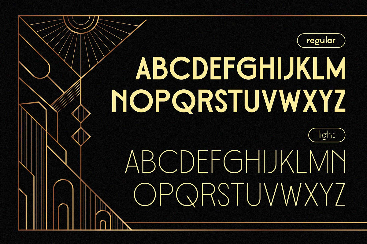 Metrovan - Art Deco Style, a Sans Serif Font by Novitype (Photo 10 of 11)