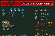 Robotman Game Sprites, an Animal Illustration by pzUH (Thumbnail 4 of 5)