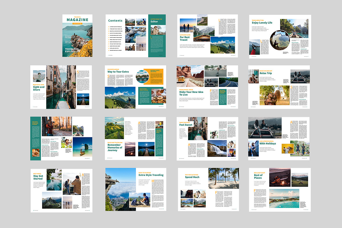 Travel Magazine Template, a Magazine Template by xtratimebd (Photo 9 of 9)