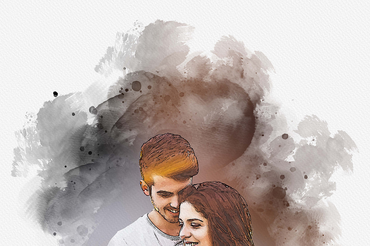 Watercolor Portrait Art Template, an Action Add-On by MRI STUDIO (Photo 7 of 9)