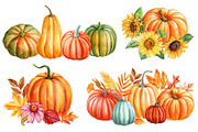 Harvest Thanksgiving fall clipart, a Decorative Illustration by Hanna Hryharenka (Thumbnail 13 of 20)