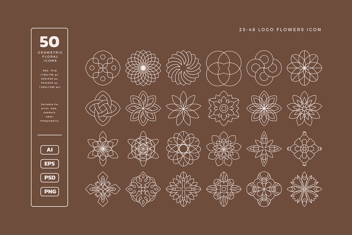 Geometry Floral Logo Kit, a Branding & Logo Template by KetteCreate (Photo 7 of 17)
