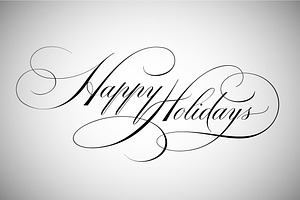 Happy Holidays Lettering