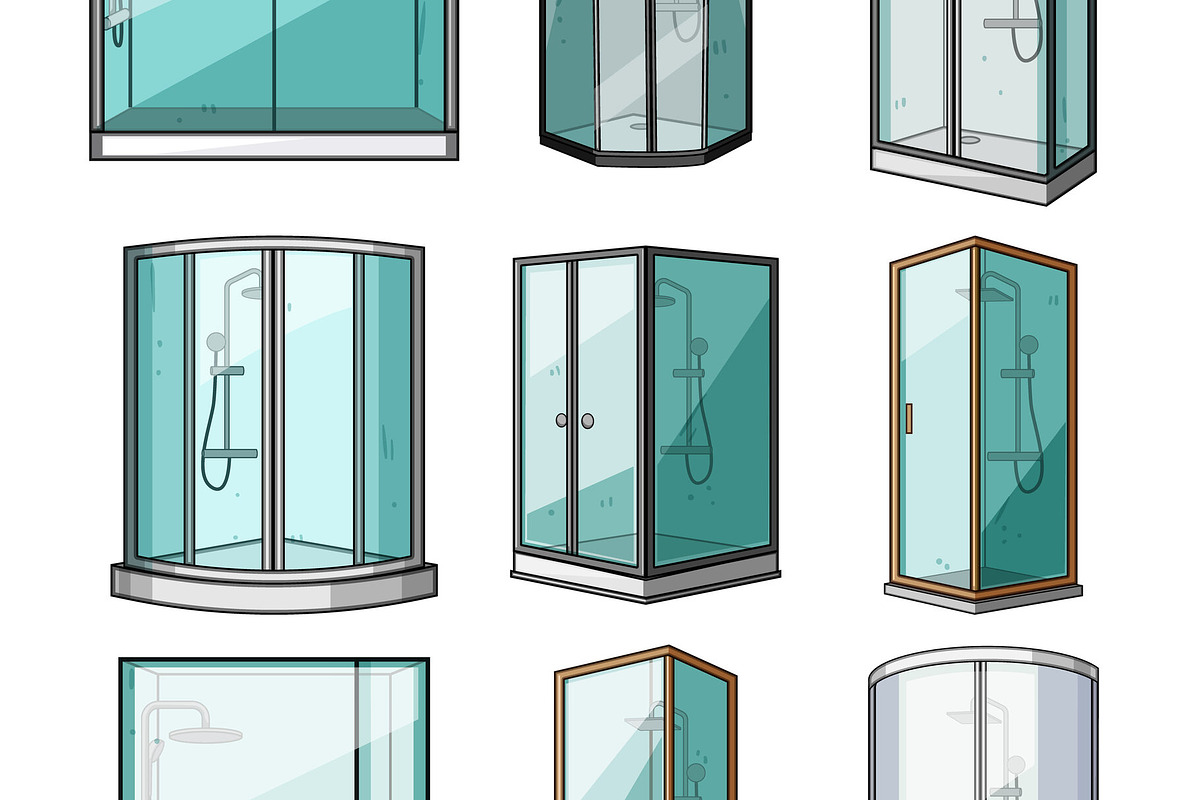 Various shower cabins featuring, an Object Graphic by pikepicture (Photo 3 of 3)