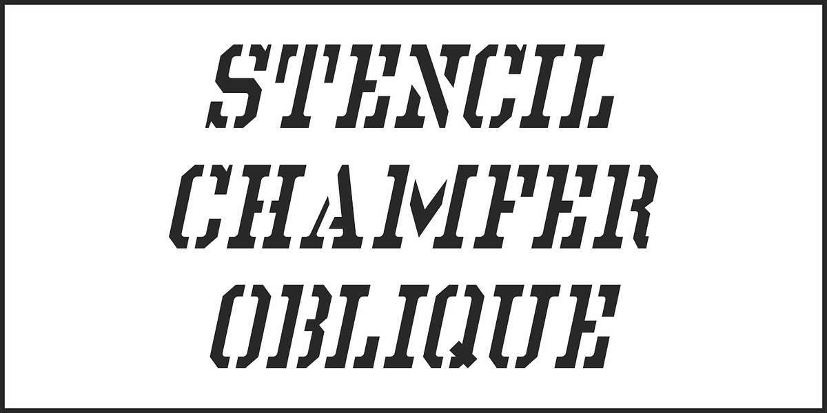 Stencil Chamfer JNL, a Slab Serif Font by Jeff Levine Fonts (Photo 4 of 5)