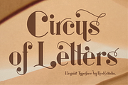Circus of Letters – Fancy Typeface, a Sans Serif Font by RedyStudio (Thumbnail 1 of 24)