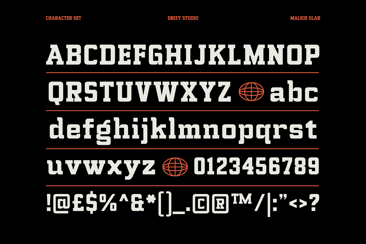 Malkie Slab – Futuristic Bold, a Slab Serif Font by Drizy (Photo 4 of 10)