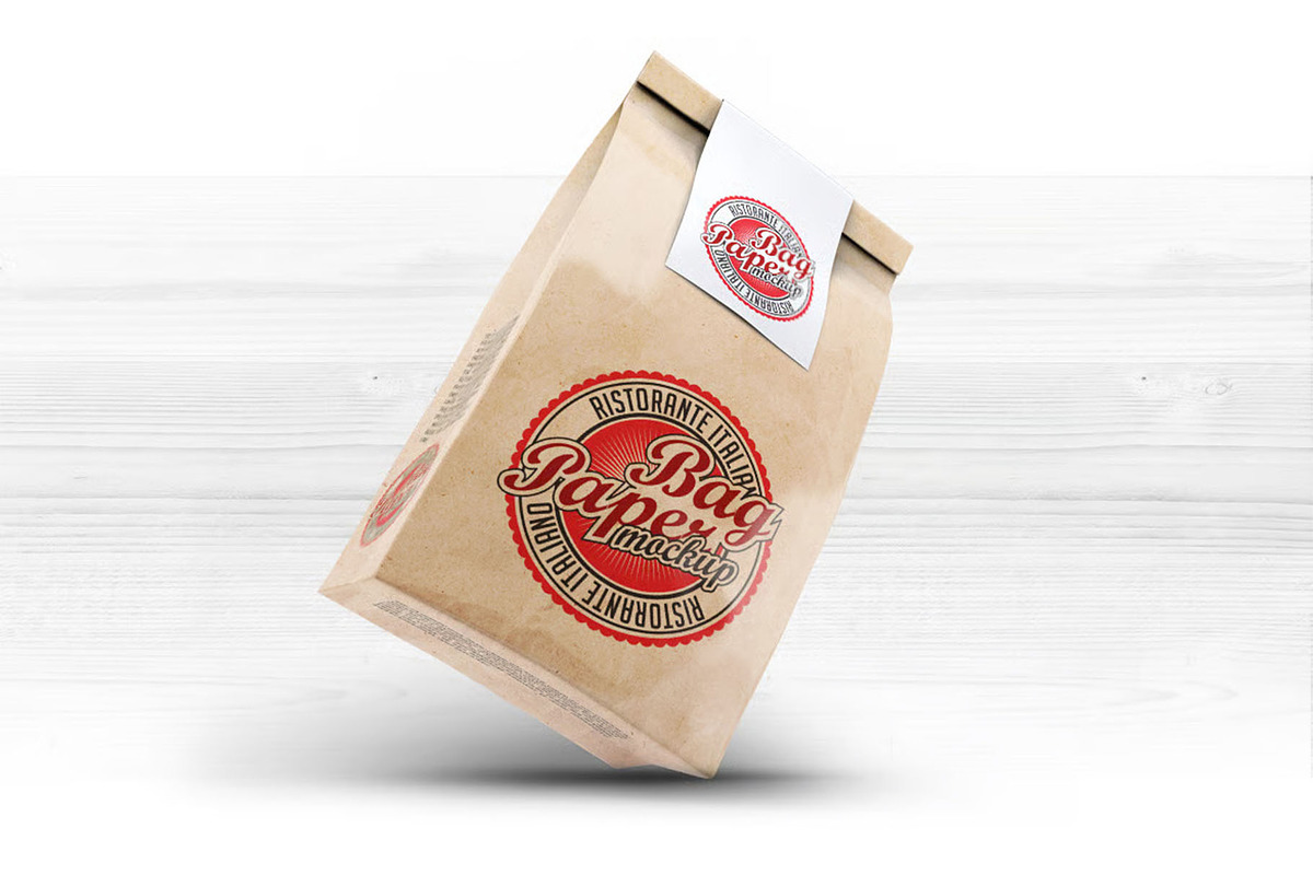 Paper Bag Mock-Up, a Packaging Mockup by DesignRushMarket (Photo 7 of 8)