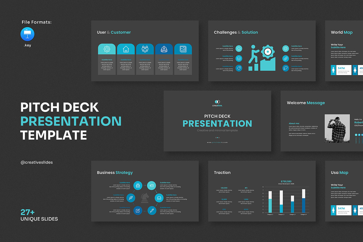 Business Pitch Deck Keynote preview 5