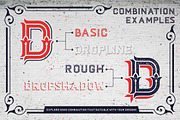 Dacota Layered Typeface + Extras, a Serif Font by Heybing Supply Co. (Thumbnail 4 of 5)
