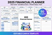 2025 Financial Planner For Canva, a Stationery Template by Shumaya (Thumbnail 1 of 6)