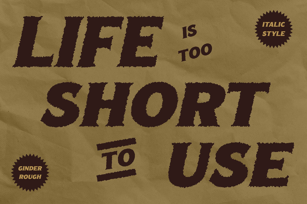 Ginder Rough, a Serif Font by Craft Supply Co. (Photo 2 of 8)