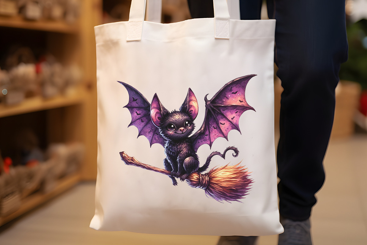 Watercolor Halloween Bats Clipart, a Seasonal Illustration by Rose Art (Photo 6 of 7)